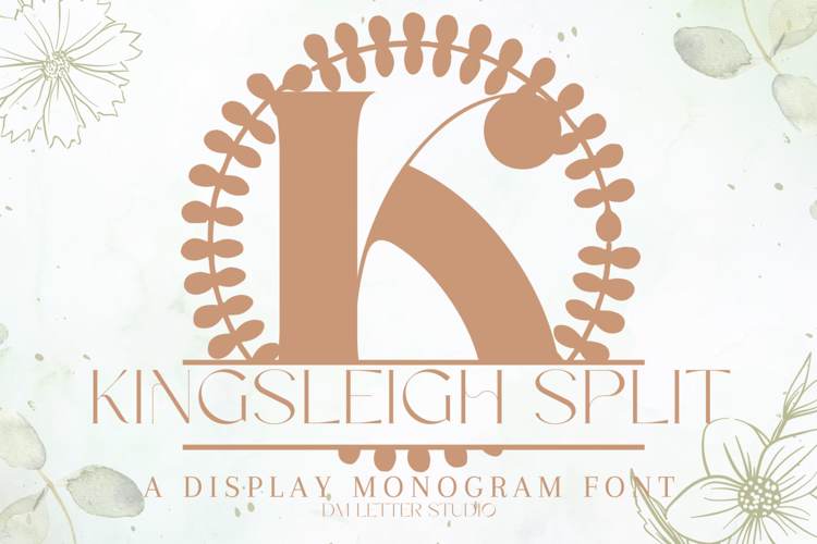 Kingsleigh Split Monogram Font website image
