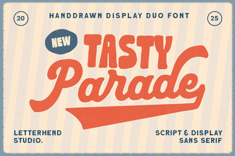 Tasty Parade Sans Font website image