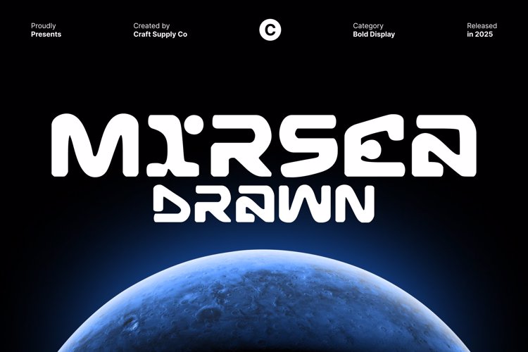 Mirsea Drawn Font website image
