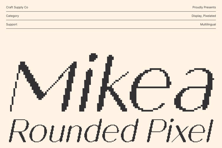 Mikea Rounded Pixel Font website image