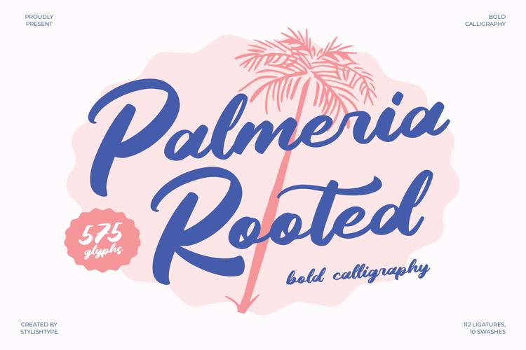 Palmeria Rooted VERSION Font website image