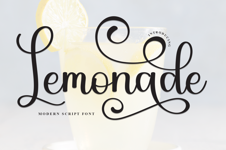 Lemonade Font website image
