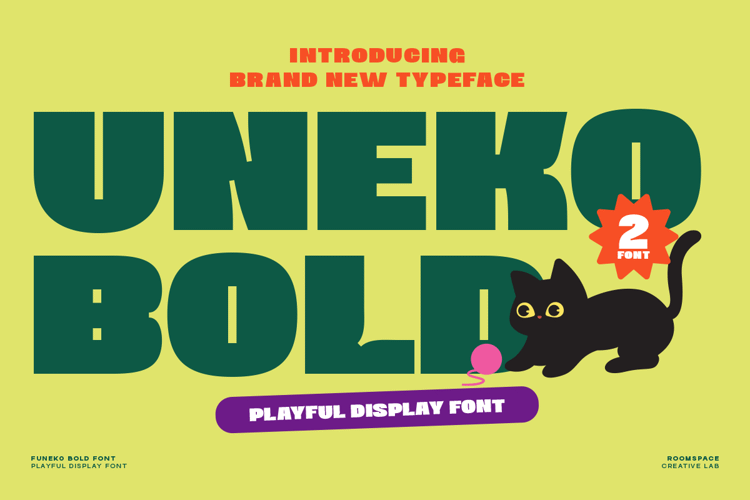 Uneko Bold – Font website image
