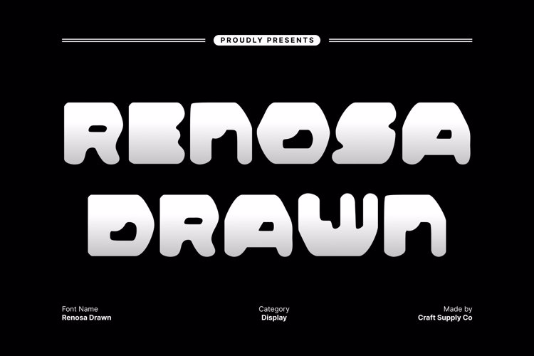 Renosa Drawn Font website image