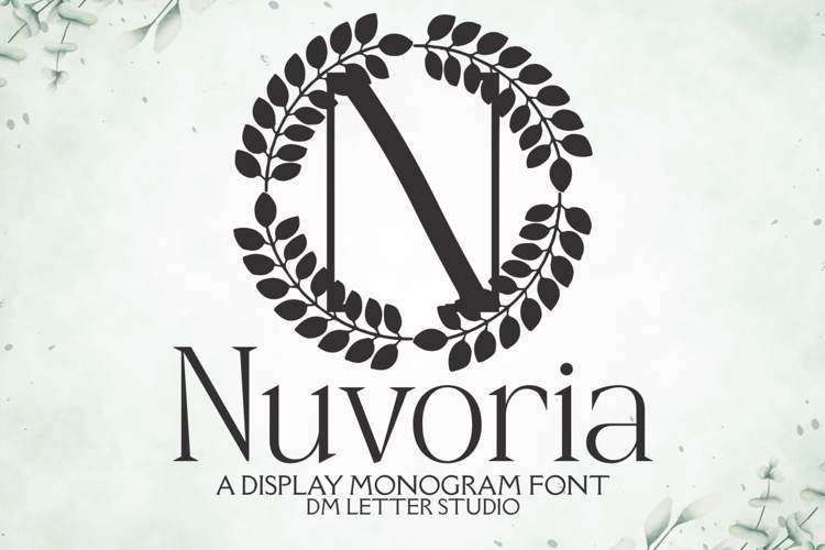 Nuvoria Monogram Font website image