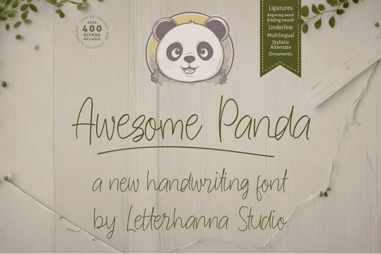 Awesome Panda Font website image