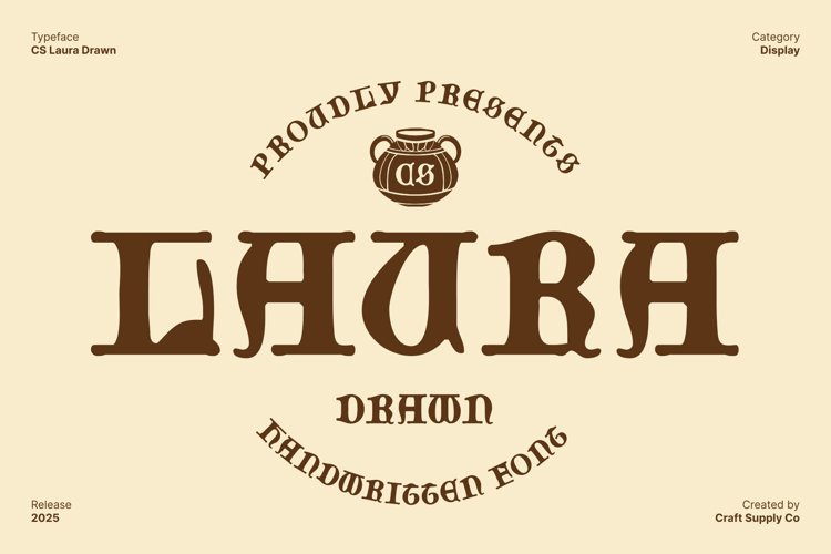 CS Laura Drawn Font website image