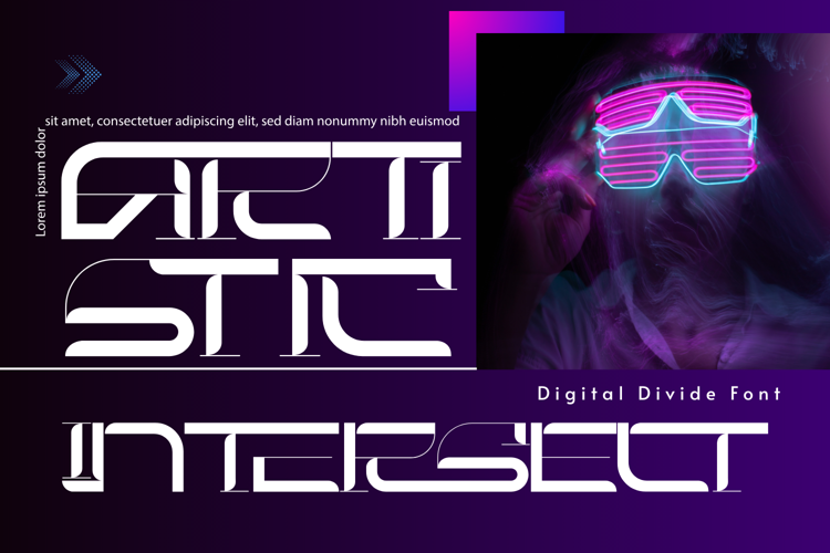 DIGITAL DIVIDE Font website image