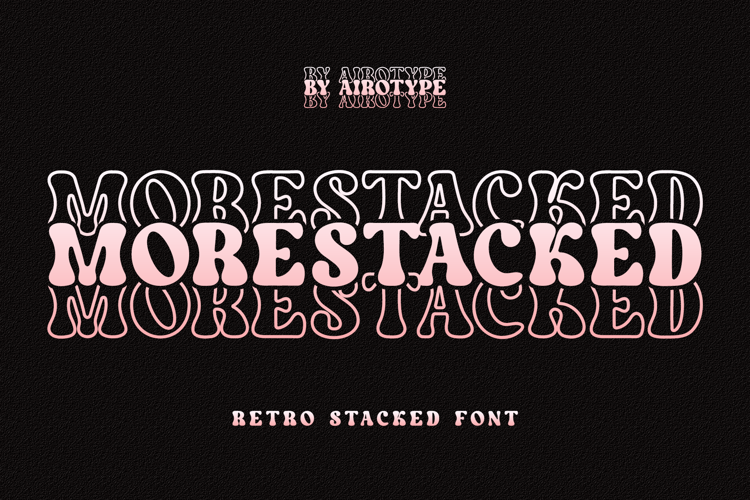 More Stacked Font website image