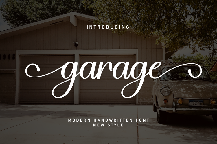 Garage Font website image
