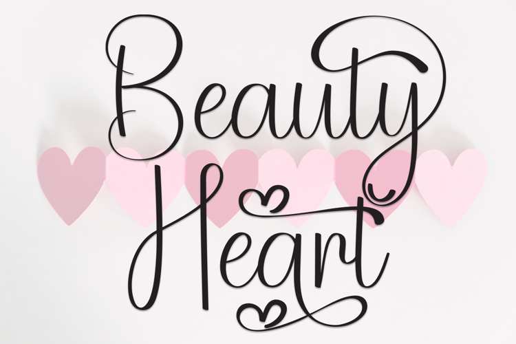 Beauty Heart Font website image