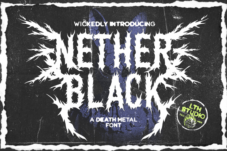 Nether Black Font website image