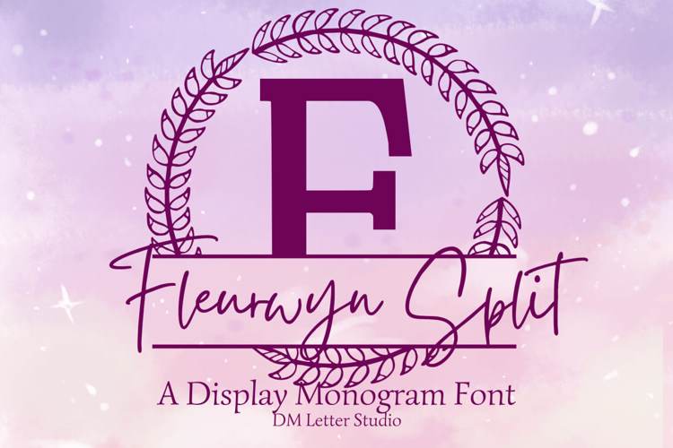 Fleurwyn Split Monogram Font website image