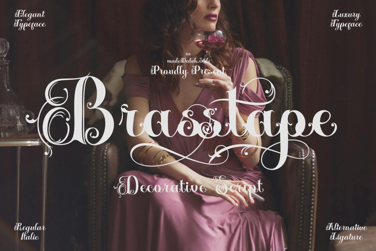 Brasstape Font website image