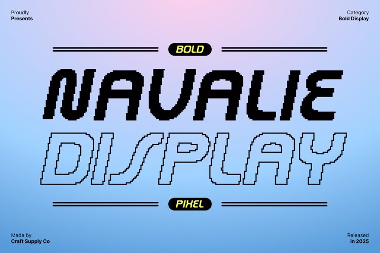 Navalie Pixel Font website image
