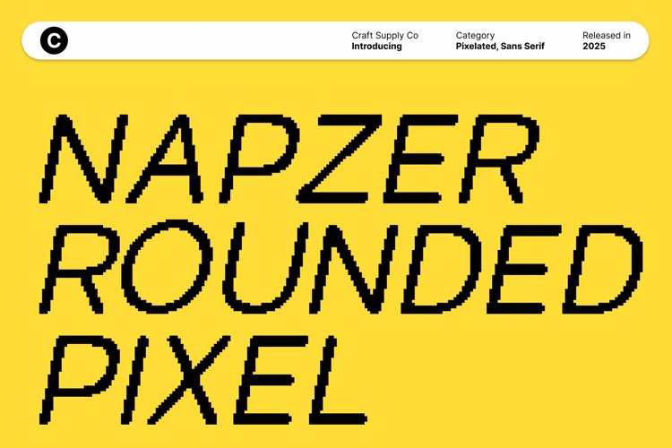 Napzer Rounded Pixel Font website image