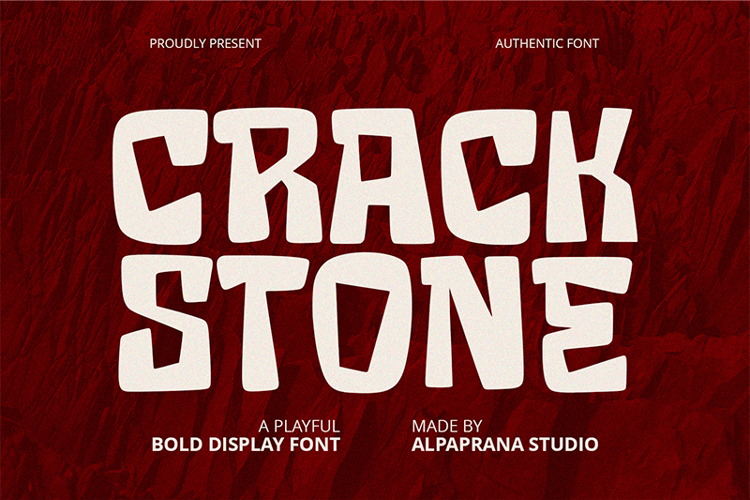 Crack Stone Font website image