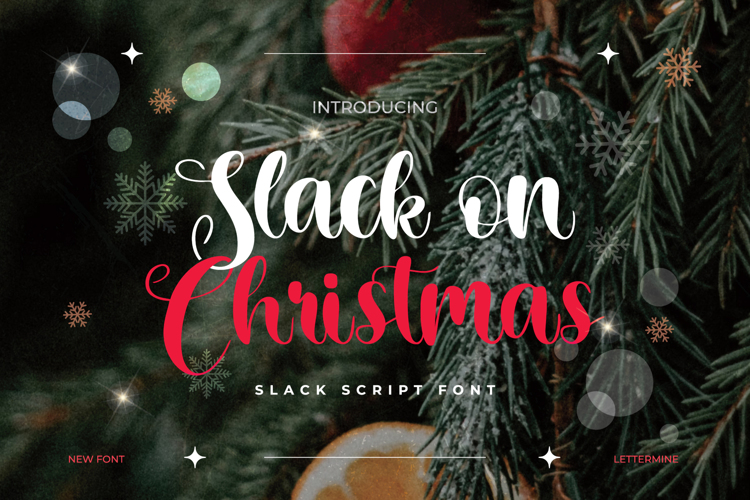 Slack on Christmas Font website image