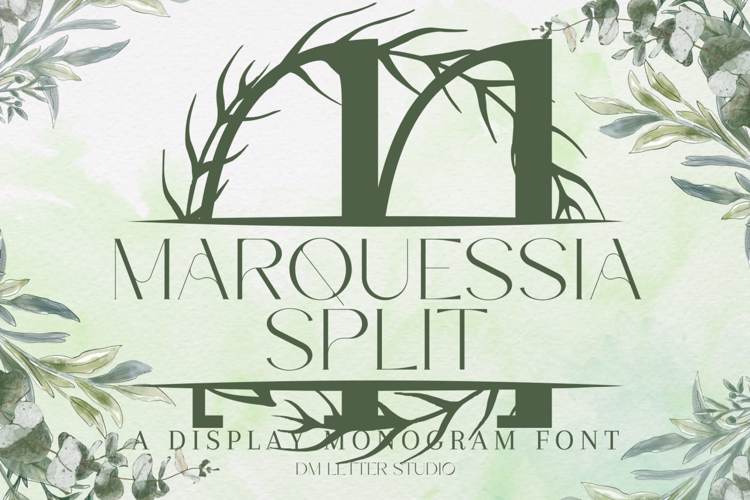 Marquessia Split Monogram Font website image