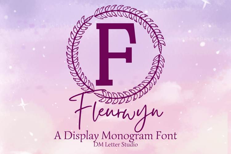 Fleurwyn Monogram Font website image