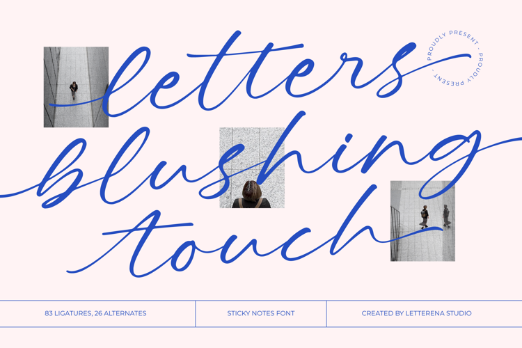 Letters Blushing Touch Font website image