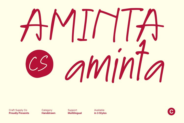 CS Aminta Font website image