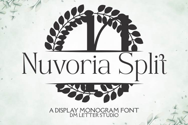 Nuvoria Split Monogram Font website image