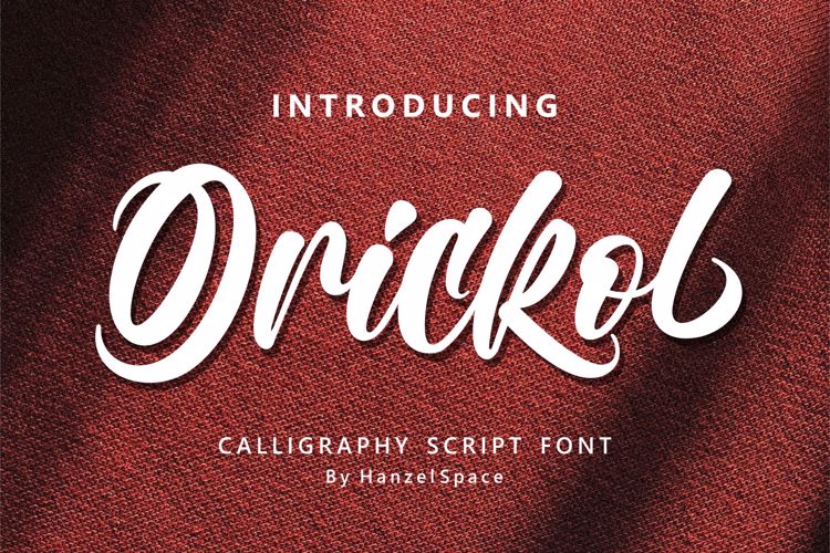 Orickol – Calligraphy Script Font website image