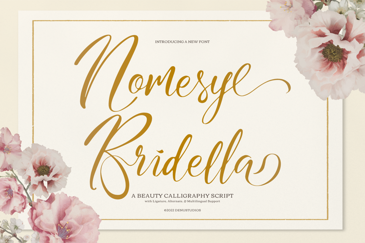Nomesyl Bridella Font website image