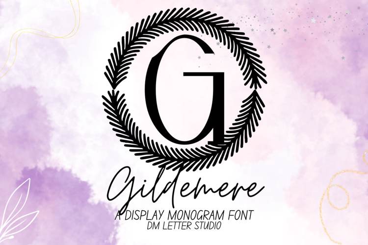 Gildemere Monogram Font website image