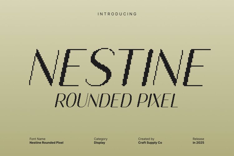 Nestine Rounded Pixel Font website image