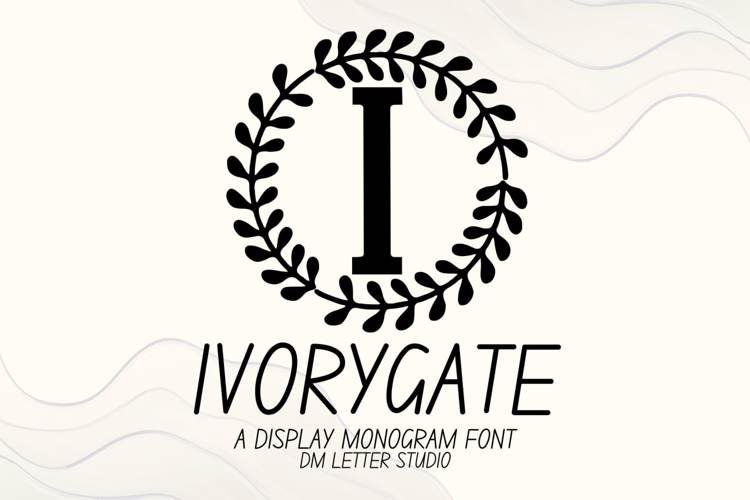 Ivorygate Monogram Font website image