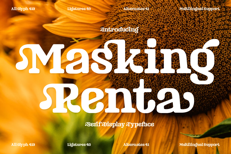 Masking Renta Font website image