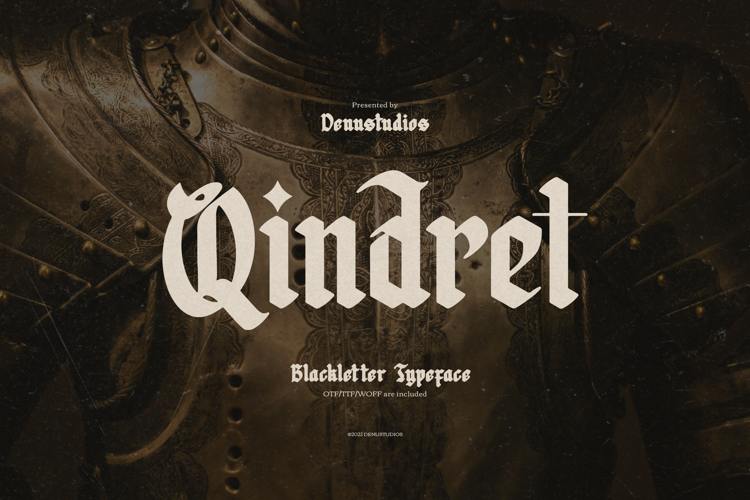 Qindret Font website image