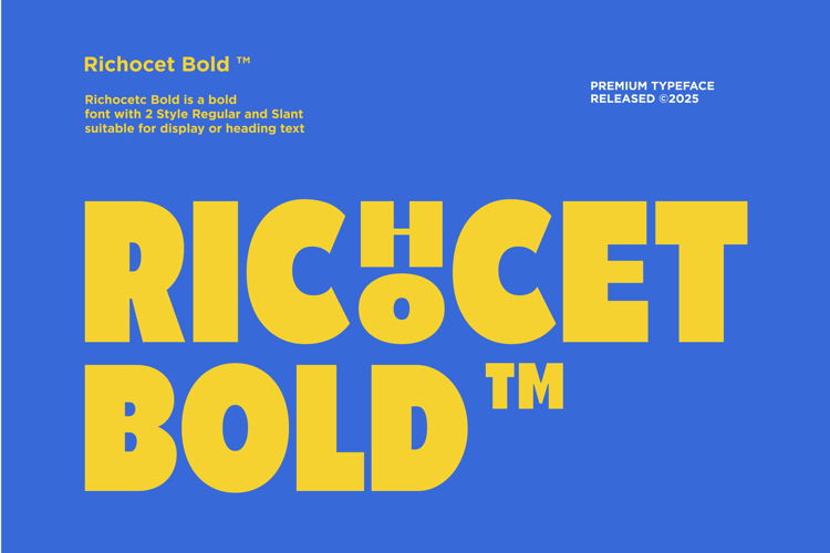 Richocet Bold Font website image