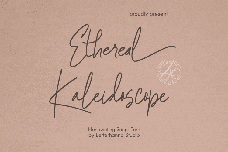Ethereal Kaleidoscope Font website image