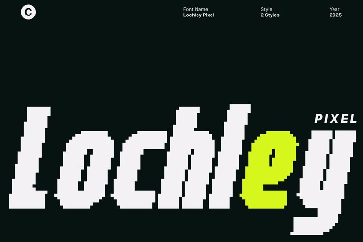 Lochley Pixel Font website image