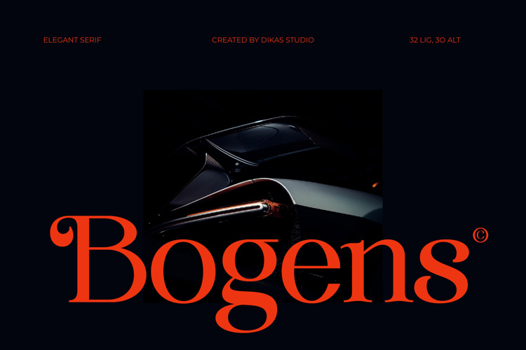 Bogens Font website image