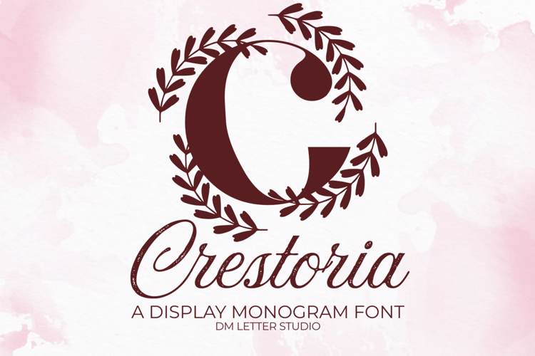 Crestoria Monogram Font website image