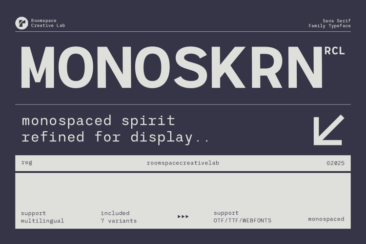 RCL Monoskrn – Font website image