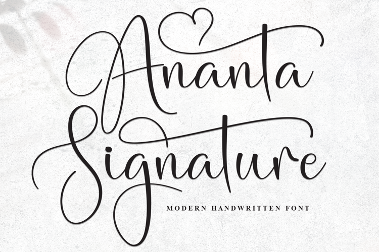 Ananta Signature Font website image