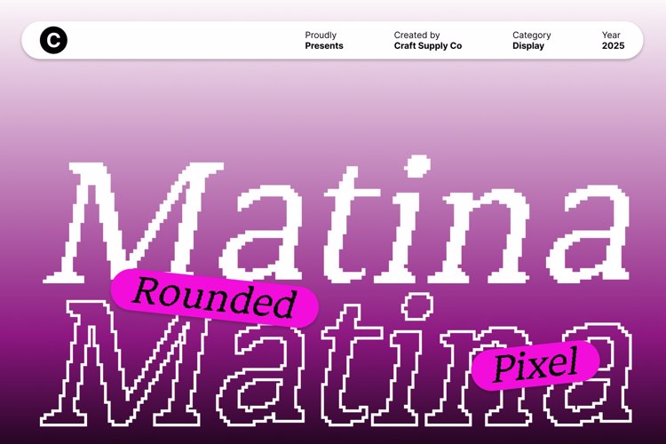 Matina Rounded Pixel Font website image
