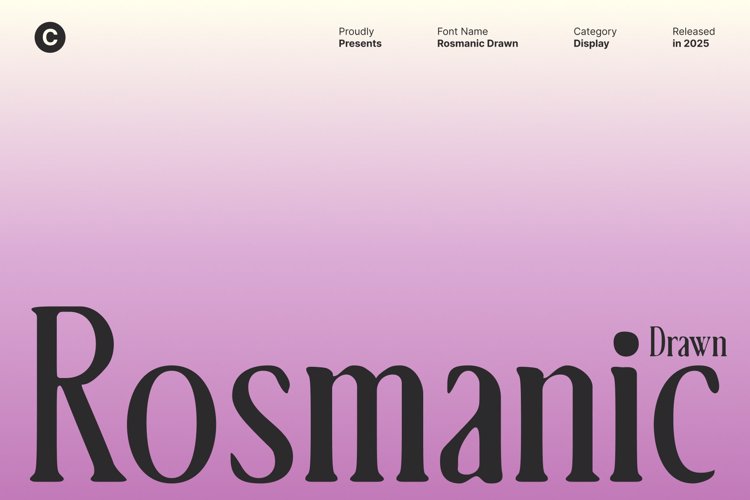 Rosmanic Drawn Font website image