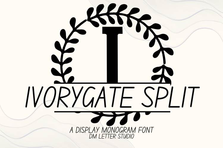 Ivorygate Split Monogram Font website image