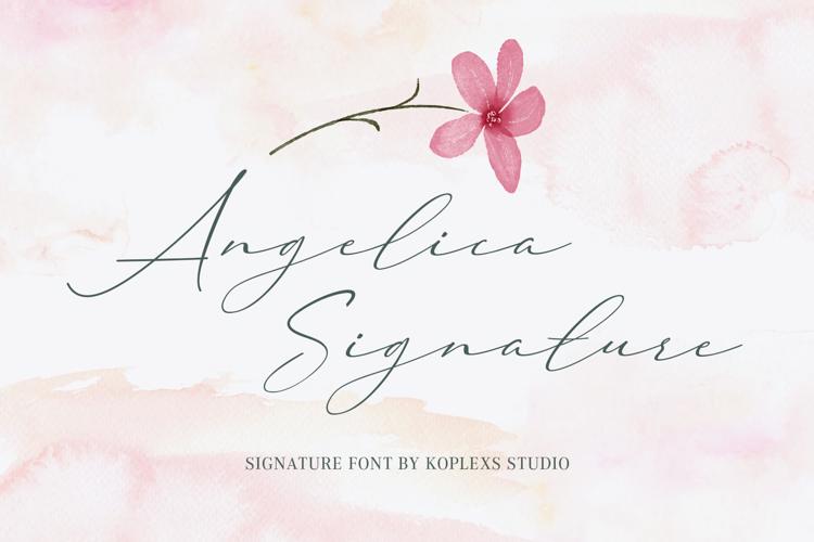 Angelica Signature Font website image