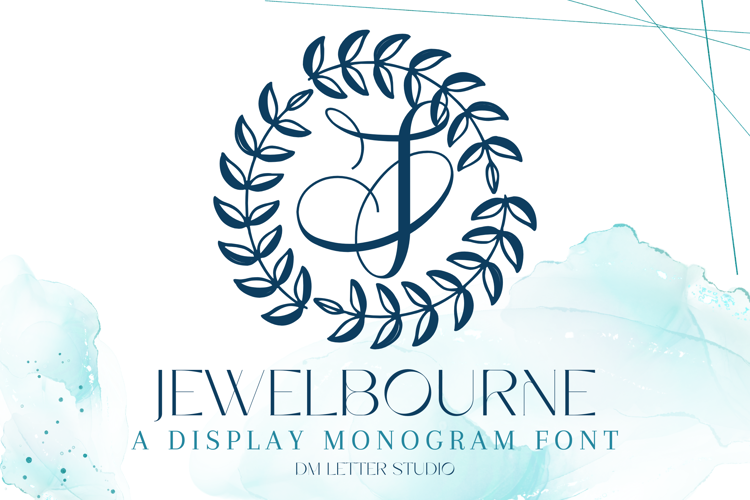 Jewelbourne Monogram Font website image