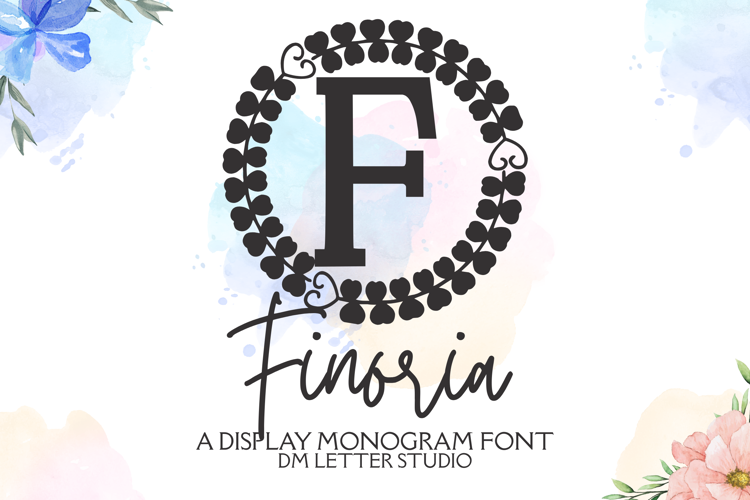 Finoria Monogram Font website image
