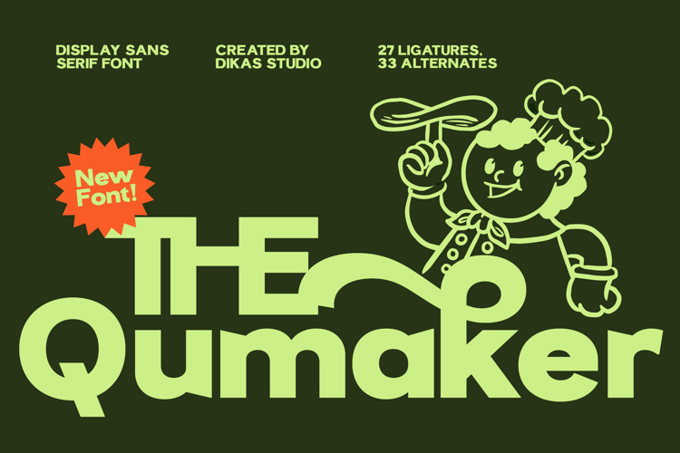 The Qumaker Font website image