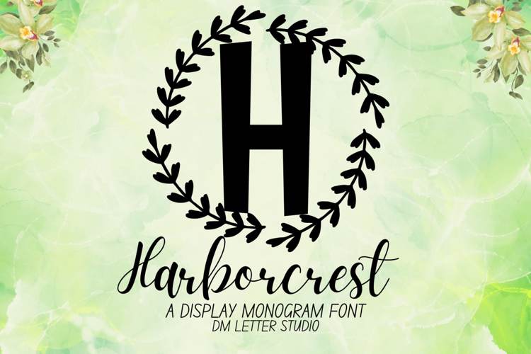 Harborcrest Monogram Font website image