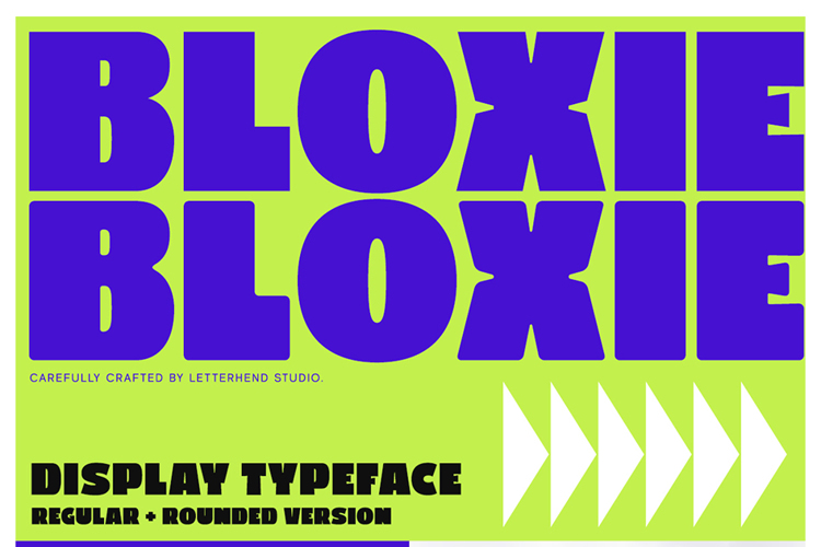 Bloxie Font website image
